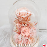 Beauty & The Beast - Preserved Rose in Glass Cloche - Pinky Promise (Pink)