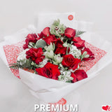 Dozen Roses - Passion Red - Vase Arrangement