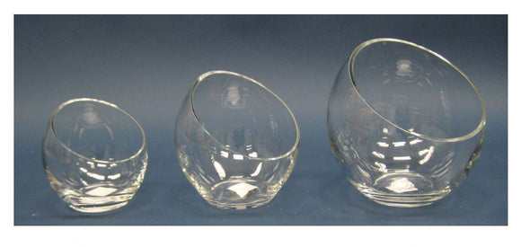 Slanted Glass Vase - Terrarium Glass Vases