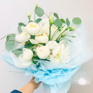 Baby Blue I Love You - Hand-Tied Bouquet