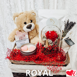 Love Bear w/ Small Beauty & The Beast Preserved Rose - Gift Pack